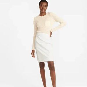 J.Crew Pencil skirt in 365 crepe ~ White, Size 8